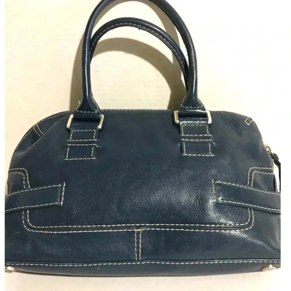Michael Kors navy blue leather satchel handbag - Picture 2 of 12